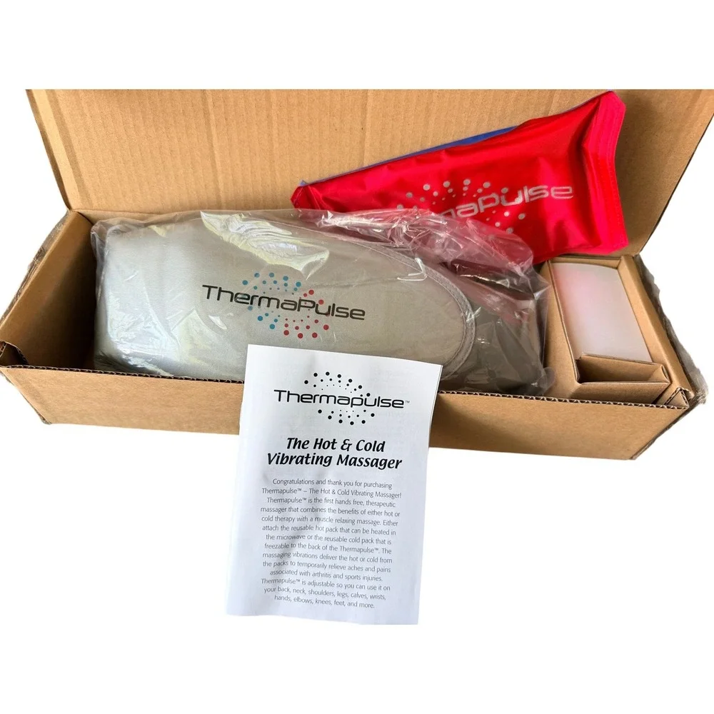 ThermaPulse‎ Hot & Cold Vibrating Massager Hands Free Therapy Wrap New in Box